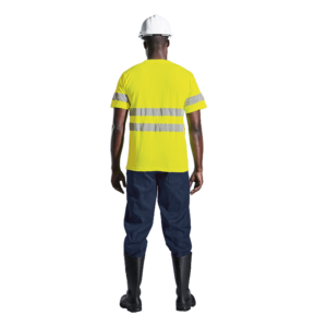 150g Poly Cotton Safety T-Shirt with tape - Image 2