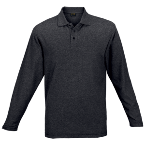 175g Pique Knit Long Sleeve Golfer Mens - Image 4