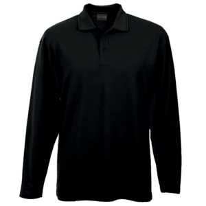175g Pique Knit Long Sleeve Golfer Mens - Image 8