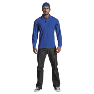 175g Pique Knit Long Sleeve Golfer Mens - Image 10