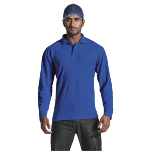 175g Pique Knit Long Sleeve Golfer Mens - Image 9