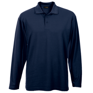 175g Pique Knit Long Sleeve Golfer Mens - Image 5