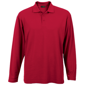 175g Pique Knit Long Sleeve Golfer Mens - Image 6