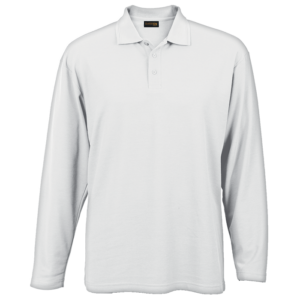 175g Pique Knit Long Sleeve Golfer Mens - Image 7