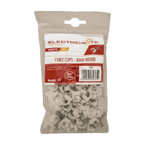CS005 – CABLE SADDLE ROUND 8MM P/100 E/MATE - Image 1