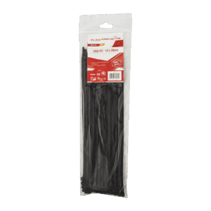 CT007 – CABLE TIES E/MATE BLACK 310X4.8MM P/100 - Image 1