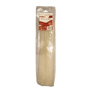 CT010 – CABLE TIES E/MATE WHITE 385X4.7MM P/100 - Image 1