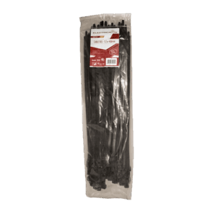 CT011 – CABLE TIES E/MATE BLACK 400X7.2MM P/100 - Image 1