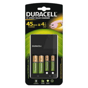 DUR118584 – CHARGER DURACELL 45MIN+AAX2+AAAX2 P/3 - Image 1
