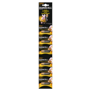 DUR133075 – BATTERIES DURACELL STRIPS 6X1 AAA P/20 - Image 1