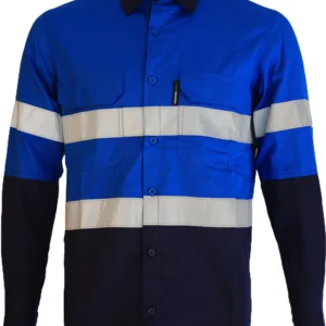 Reflective Shirt- Navy/ Electrical Blue Long - Image 1