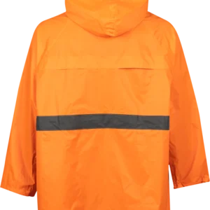 RUBBERISED RAIN SUIT with REFLECTIVE TAPE - ORANGE - Image 2
