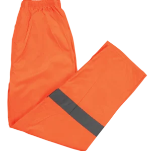 RUBBERISED RAIN SUIT with REFLECTIVE TAPE - ORANGE - Image 3