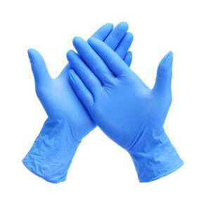 BLUE NITRILE EXAMINATION GLOVE POWDER FREE (100 PCS PER BOX) - Image 3