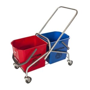 CHINESE DOUBLE METAL TROLLEY (NO BUCKETS) - Image 1