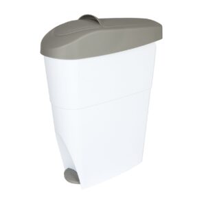 GOLDEN TOUCH SANI BIN 18L WHITE/GREY with PEDAL - Image 1