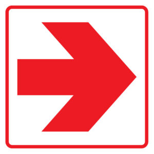 Location of Fire Equipment Red Arrow Right - Image 1